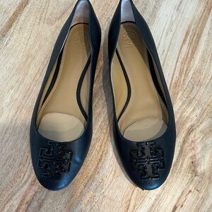 Tory Burch Black Leather Flats